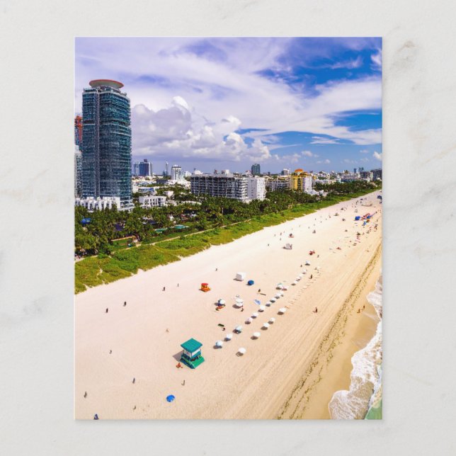 Prospectus 11,4 Cm X 14,2 Cm Plage de Miami (Devant)