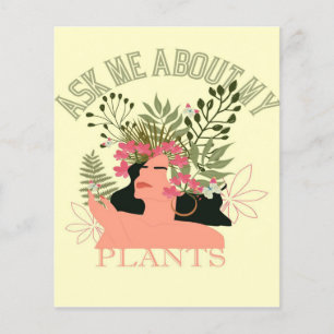 Prospectus 11,4 Cm X 14,2 Cm Posez-moi des questions sur mes plantes   Cadeau p