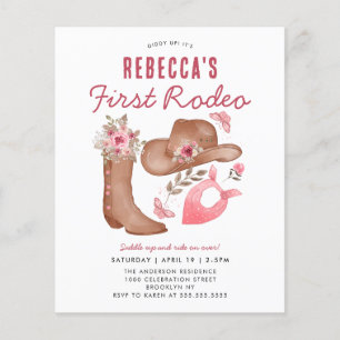 Prospectus 11,4 Cm X 14,2 Cm Première Rodéo Blush Pink Cowgirl pas cher 1er ann