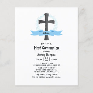 Prospectus 11,4 Cm X 14,2 Cm Première Sainte Communion de garçon