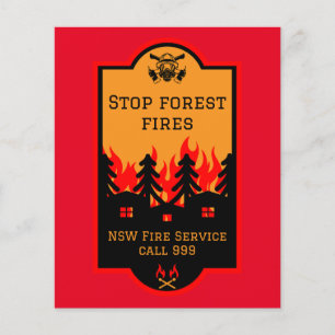 Prospectus 11,4 Cm X 14,2 Cm Prévention des incendies de forêt