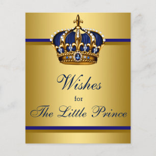 Prospectus 11,4 Cm X 14,2 Cm Prince Baby shower Games Voeux Pour Bébé