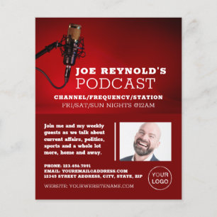 Prospectus 11,4 Cm X 14,2 Cm Pro Microphone, Podcaster, Podcast Advertising
