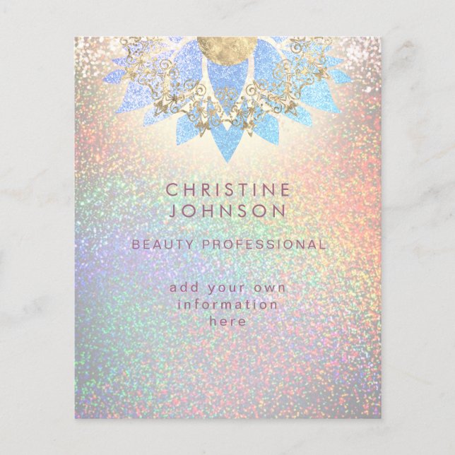 Prospectus 11,4 Cm X 14,2 Cm professionnel de la beauté (Devant)