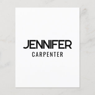 Prospectus 11,4 Cm X 14,2 Cm Professionnel élégant moderne minimaliste ajouter 