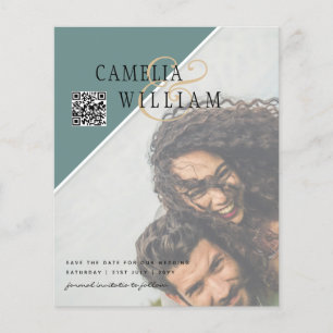 Prospectus 11,4 Cm X 14,2 Cm profil zazzle collections de mariage scan code qr