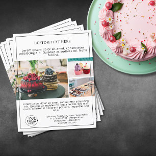 Prospectus 11,4 Cm X 14,2 Cm Promo blanc du logo de l'entreprise