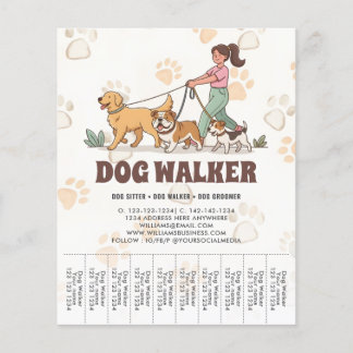 Prospectus 11,4 Cm X 14,2 Cm Promotional de Garde d'Animaux Personnalisé pour P