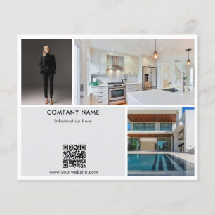 Prospectus 11,4 Cm X 14,2 Cm Promotionnels Immobilier Realtor Photos QR Code