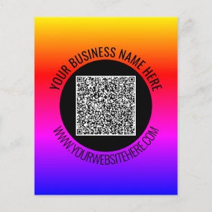 Prospectus 11,4 Cm X 14,2 Cm Promotionnez votre circulaire de code QR Exemple d