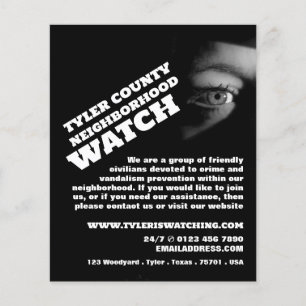 Prospectus 11,4 Cm X 14,2 Cm Public View, Voisinage Community Watch Advert