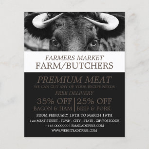 Prospectus 11,4 Cm X 14,2 Cm Publicité sur le bétail noir, l'agriculteur et le