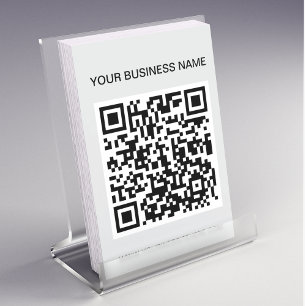 Prospectus 11,4 Cm X 14,2 Cm QR Code l Modern Grey Publicité promotionnelle