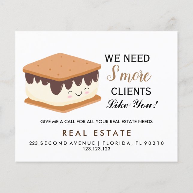 Prospectus 11,4 Cm X 14,2 Cm Real State Open House plus Pop par carte postale (Devant)