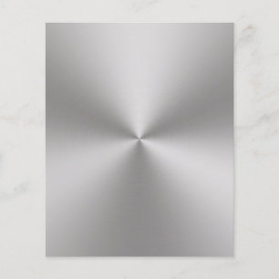 Prospectus 11,4 Cm X 14,2 Cm Regarder le métal brossé radial sur blanc