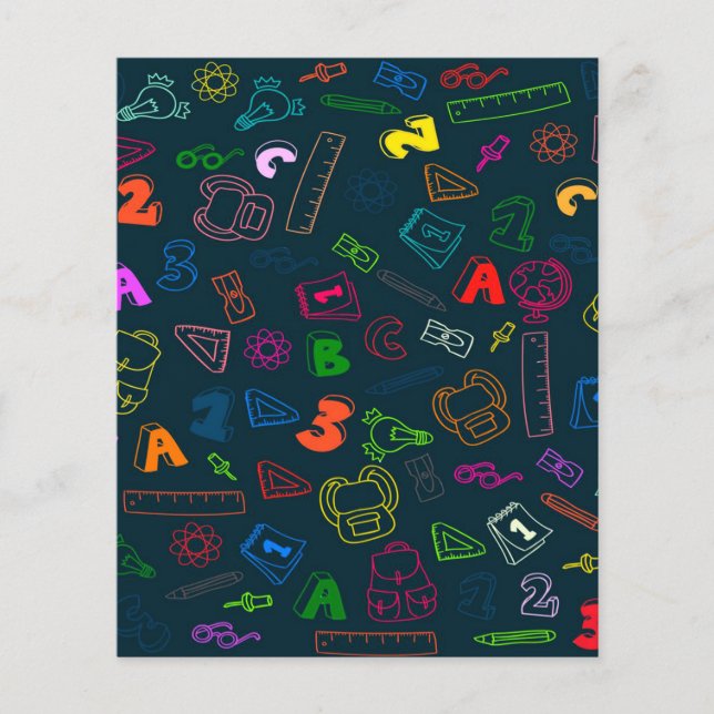 Prospectus 11,4 Cm X 14,2 Cm Retour à l'école (Devant)