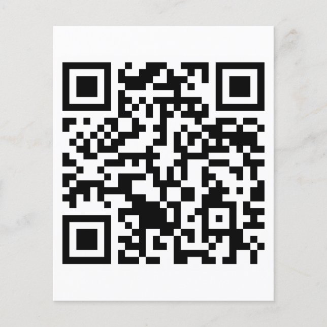 Prospectus 11,4 Cm X 14,2 Cm Rick Roll QR Code Rickling (Devant)