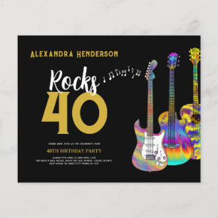 Prospectus 11,4 Cm X 14,2 Cm Rock and Roll à thème 40e anniversaire Budget de l