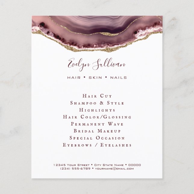 Prospectus 11,4 Cm X 14,2 Cm rose poussiéreux agate flyer (Devant)