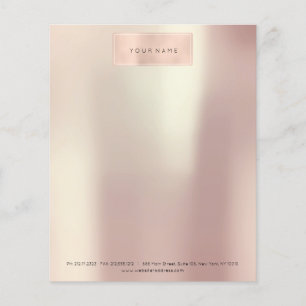 Prospectus 11,4 Cm X 14,2 Cm Rose Rose Or Beauté SPA Beauté