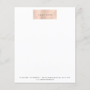 Prospectus 11,4 Cm X 14,2 Cm Rose Rose Or Poudre Blanc SPA Beauté Lettre tête