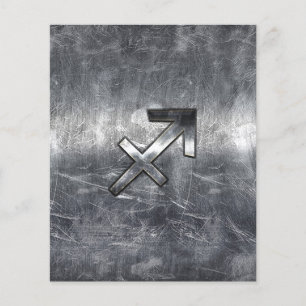 Prospectus 11,4 Cm X 14,2 Cm Sagittarius Zodiac Connexion Silver Steel look