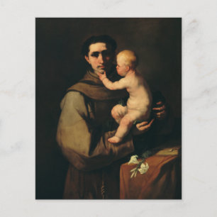 Prospectus 11,4 Cm X 14,2 Cm Saint Antoine de Padoue par Luca Giordano