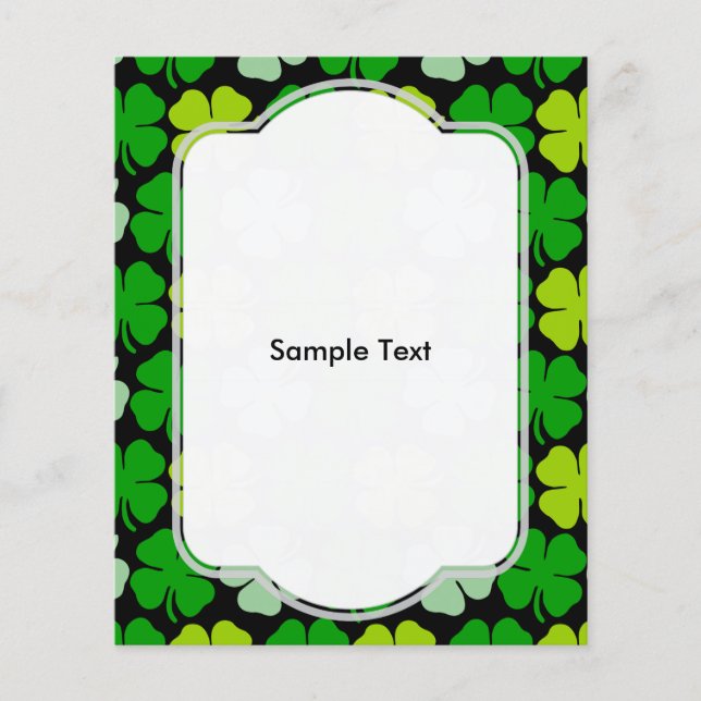 Prospectus 11,4 Cm X 14,2 Cm Saint Patrick, Shamrock irlandais (Devant)