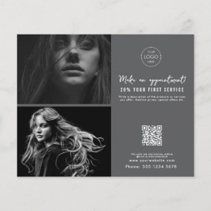 Prospectus 11,4 Cm X 14,2 Cm Salon Rendez-vous Coiffure ongles de maquillage Lo
