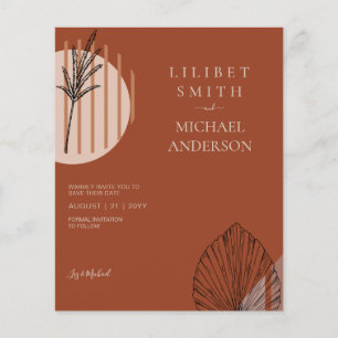 Prospectus 11,4 Cm X 14,2 Cm Scandinave Japandi Moderne Abstrait Dates d'enregi