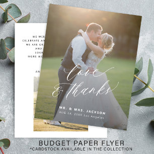 Prospectus 11,4 Cm X 14,2 Cm Scénario simple de mariage avec photo de budget, a
