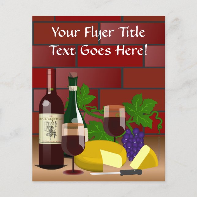 Prospectus 11,4 Cm X 14,2 Cm Scène de table de fromage et de vin (Devant)