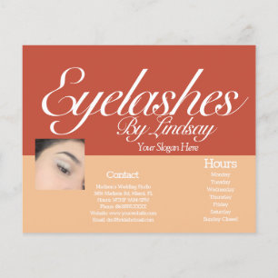 Prospectus 11,4 Cm X 14,2 Cm Services de cils modernes Brochure de session Eart