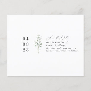 Prospectus 11,4 Cm X 14,2 Cm Simple Floral Enregistrer la date
