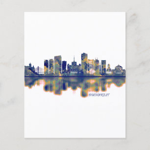 Prospectus 11,4 Cm X 14,2 Cm Skyline de Bucarest