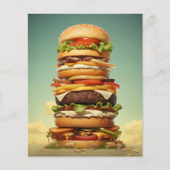 Prospectus 11,4 Cm X 14,2 Cm Skyscraper Burger (Devant)