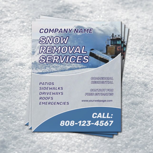 Prospectus 11,4 Cm X 14,2 Cm Snow removal service (Créateur téléchargé)