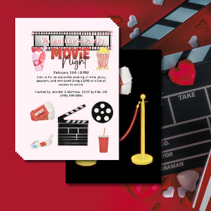 Prospectus 11,4 Cm X 14,2 Cm Soirée cinéma de la Saint-Valentin