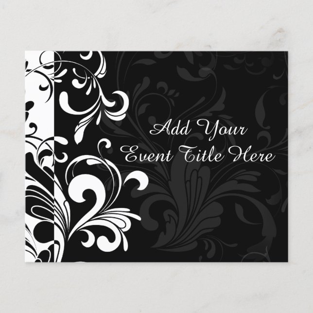 Prospectus 11,4 Cm X 14,2 Cm Soirée de la fontaine noire blanche (Devant)