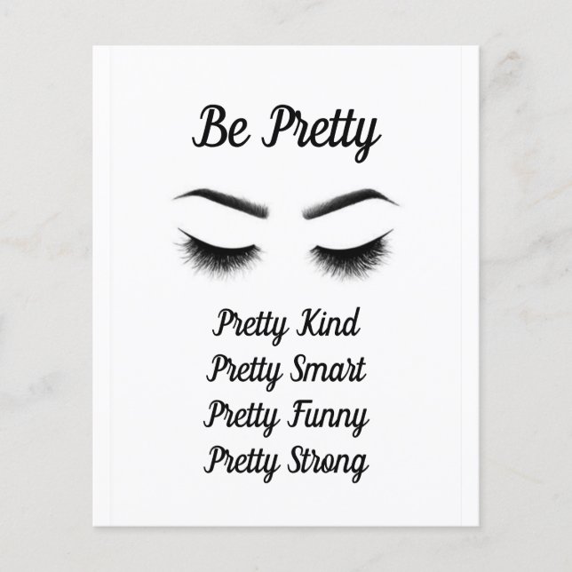 Prospectus 11,4 Cm X 14,2 Cm Soit Jolie Citation (Devant)