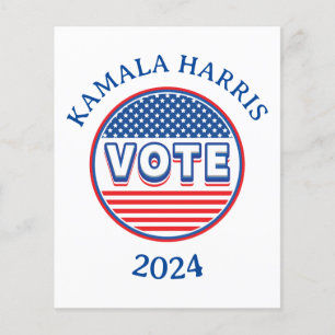 Prospectus 11,4 Cm X 14,2 Cm Stars and Stripes Vote USA - Election