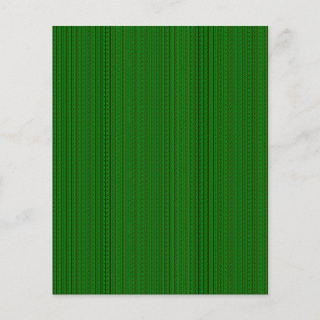 PROSPECTUS 11,4 CM X 14,2 CM STRIPES CLASSIQUES VERTS FORESTIERS ARRIÈRE - PLAN (Devant)