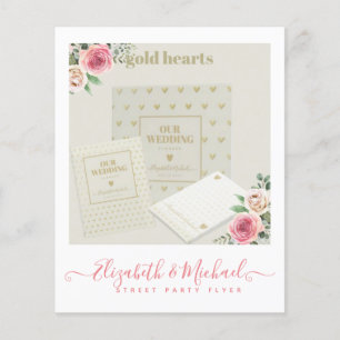 Prospectus 11,4 Cm X 14,2 Cm Style Street Party Design Mariage Propre Circulair