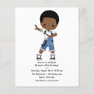 Prospectus 11,4 Cm X 14,2 Cm Super Hip-Hop Garçon Danseur de Break Anniversaire