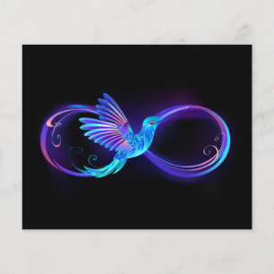 Prospectus 11,4 Cm X 14,2 Cm Symbole de Neon Infinity par Glowing Hummingbird