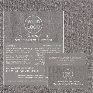 Prospectus 11,4 Cm X 14,2 Cm Tapis Gris, Couche Tapis, Publicité sur poitrine