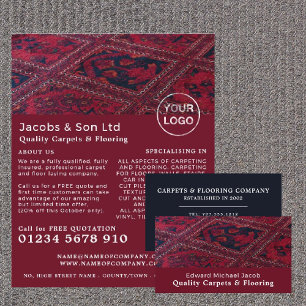 Prospectus 11,4 Cm X 14,2 Cm Tapis Rouge, Couche Tapis, Publicité sur poitrine