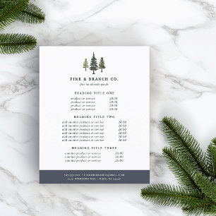 Prospectus 11,4 Cm X 14,2 Cm Tarifs et services des grands pins