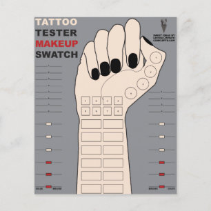 Prospectus 11,4 Cm X 14,2 Cm Tattoo Tester Maquillage Échantillon (Personnalise