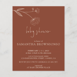 Prospectus 11,4 Cm X 14,2 Cm Terracotta Cotton Botanique Baby Show Budget